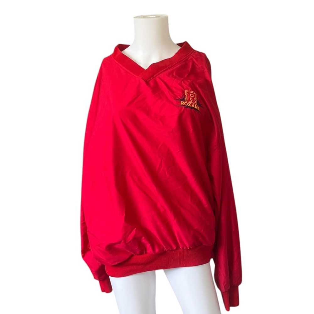 Vintage 90s Neff Windbreaker Pullover V Neck Roxana Varsity Preppy Size Large